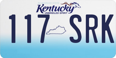 KY license plate 117SRK