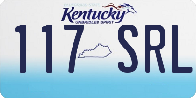 KY license plate 117SRL