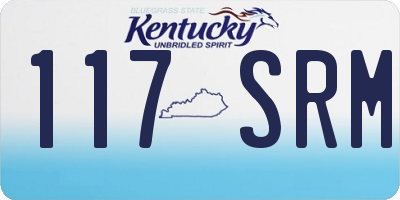 KY license plate 117SRM