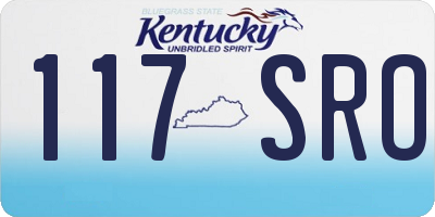 KY license plate 117SRO