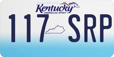 KY license plate 117SRP