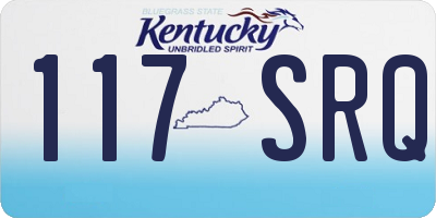 KY license plate 117SRQ