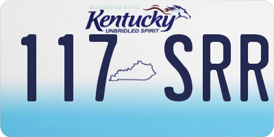 KY license plate 117SRR