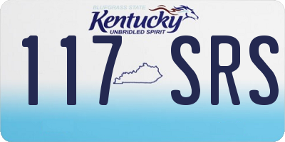 KY license plate 117SRS