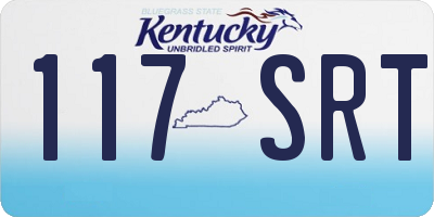 KY license plate 117SRT