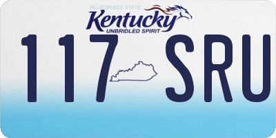 KY license plate 117SRU