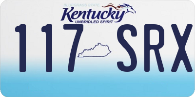 KY license plate 117SRX
