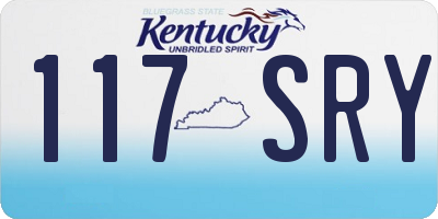 KY license plate 117SRY