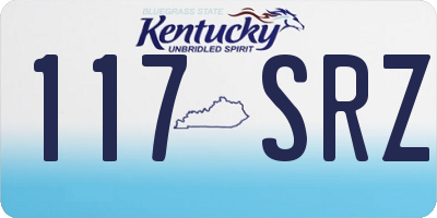 KY license plate 117SRZ