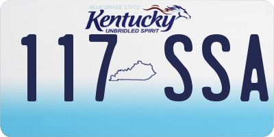 KY license plate 117SSA