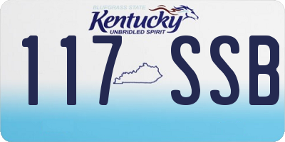 KY license plate 117SSB