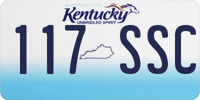 KY license plate 117SSC