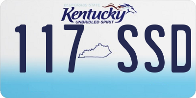 KY license plate 117SSD