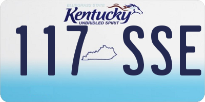 KY license plate 117SSE