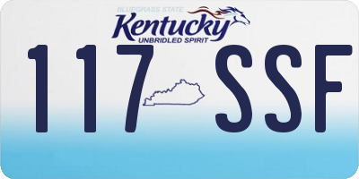 KY license plate 117SSF