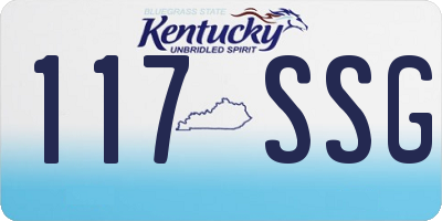 KY license plate 117SSG