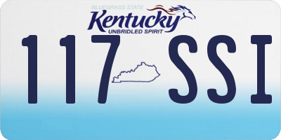 KY license plate 117SSI