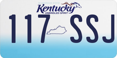 KY license plate 117SSJ