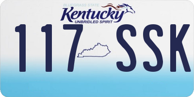 KY license plate 117SSK