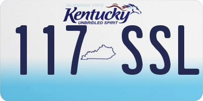 KY license plate 117SSL