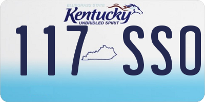KY license plate 117SSO