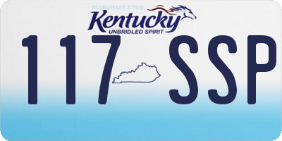 KY license plate 117SSP