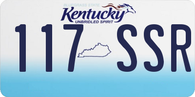 KY license plate 117SSR