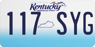 KY license plate 117SYG