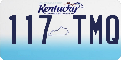 KY license plate 117TMQ