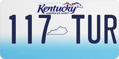 KY license plate 117TUR