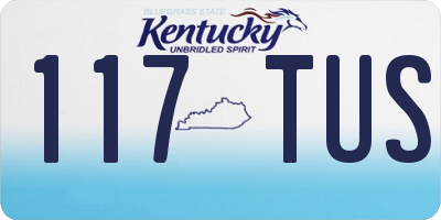 KY license plate 117TUS