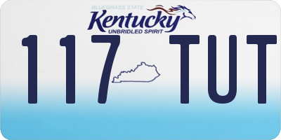 KY license plate 117TUT