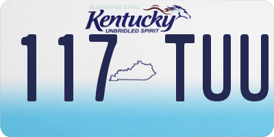 KY license plate 117TUU