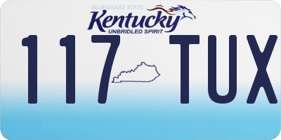 KY license plate 117TUX