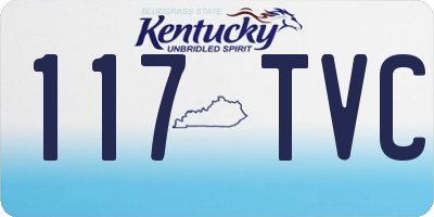 KY license plate 117TVC