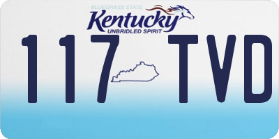 KY license plate 117TVD
