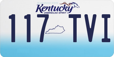 KY license plate 117TVI