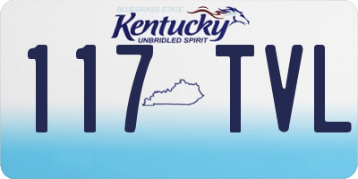 KY license plate 117TVL
