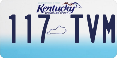 KY license plate 117TVM