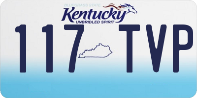 KY license plate 117TVP
