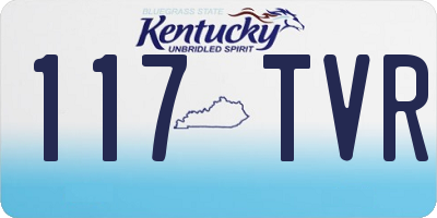 KY license plate 117TVR