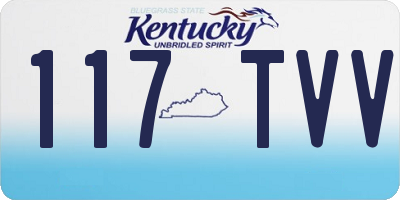 KY license plate 117TVV