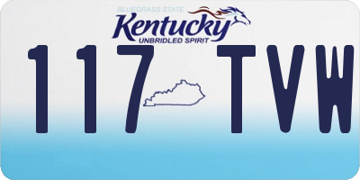 KY license plate 117TVW