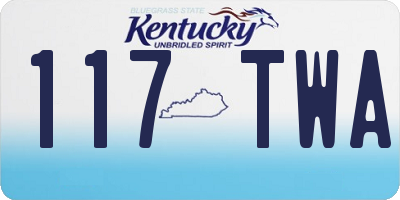 KY license plate 117TWA