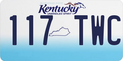 KY license plate 117TWC