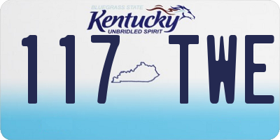 KY license plate 117TWE