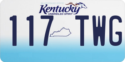 KY license plate 117TWG