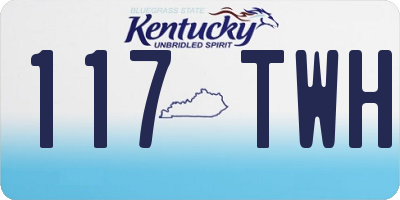 KY license plate 117TWH