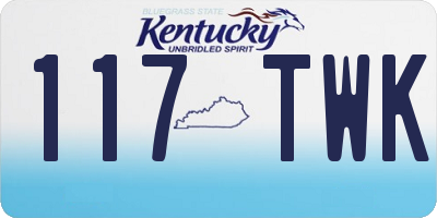 KY license plate 117TWK