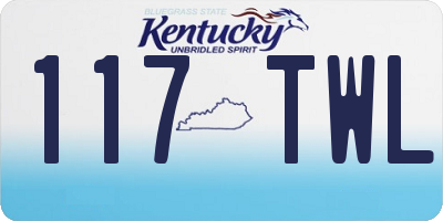KY license plate 117TWL